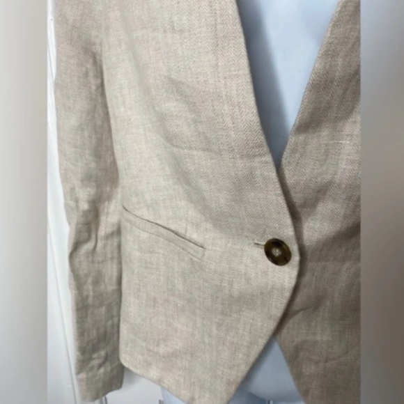 ANN TAYLOR LOFT Linen Blazer in beige - size 4 - Picture 4 of 5